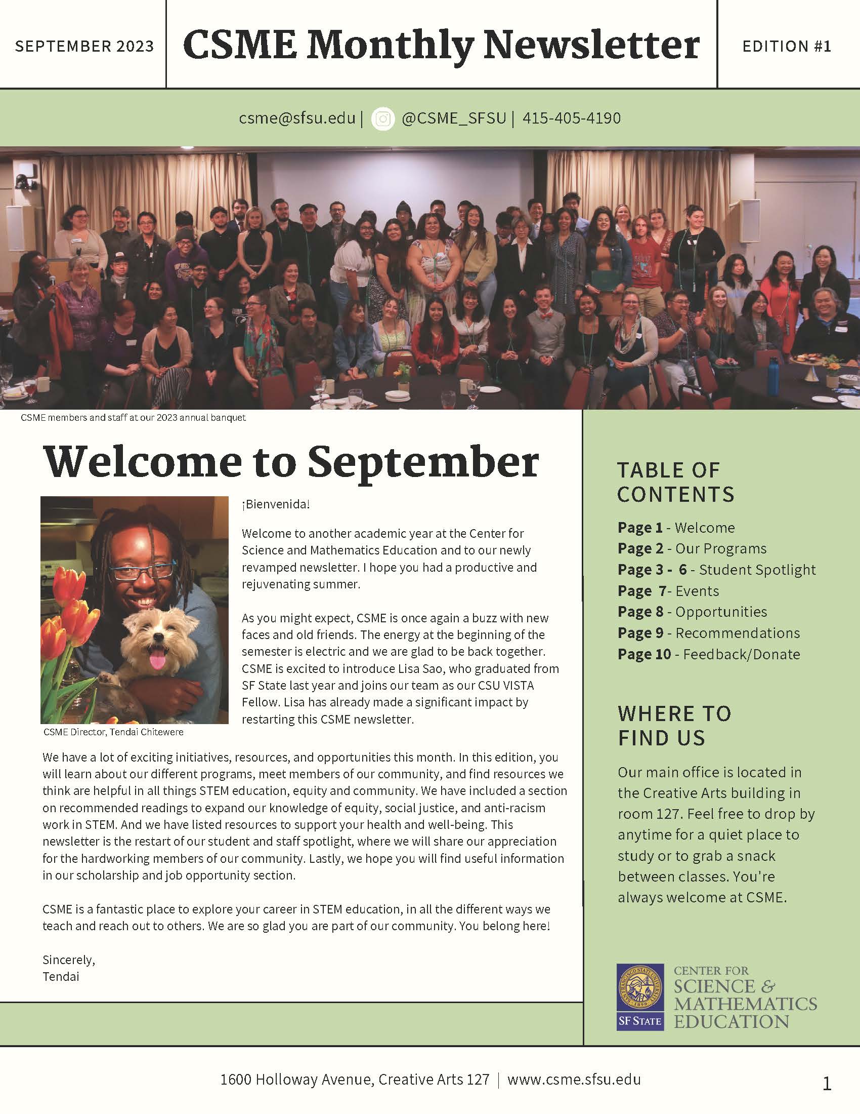 CSME September Newsletter