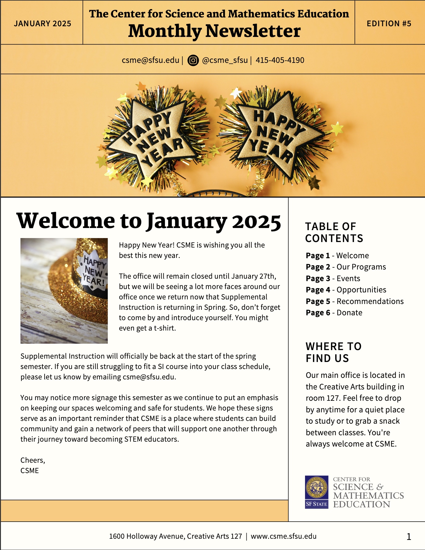 CSME January 2025 Newsletter