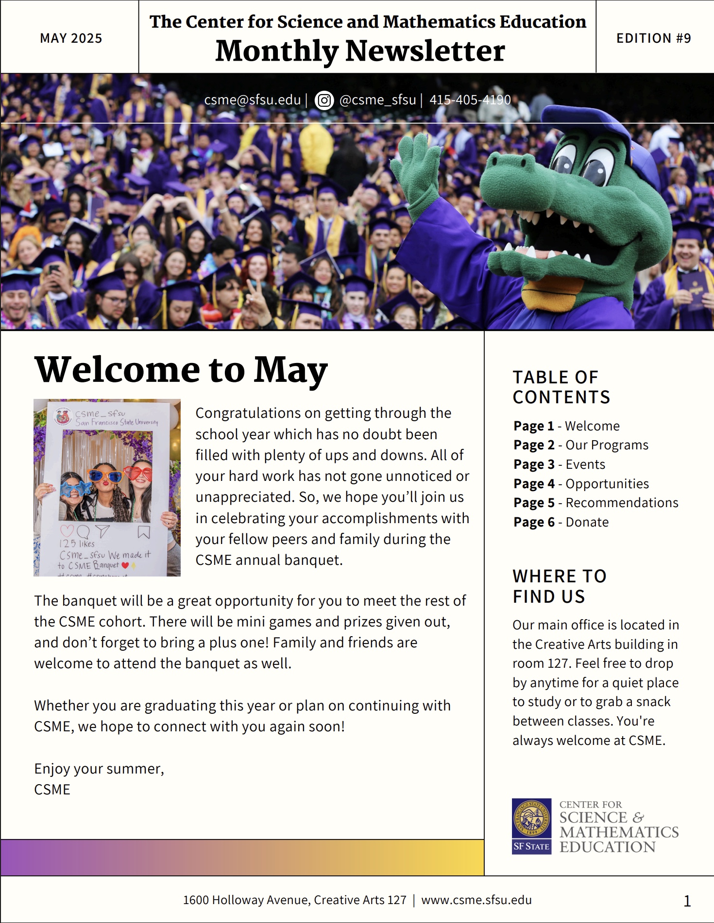 CSME May 2025 Newsletter