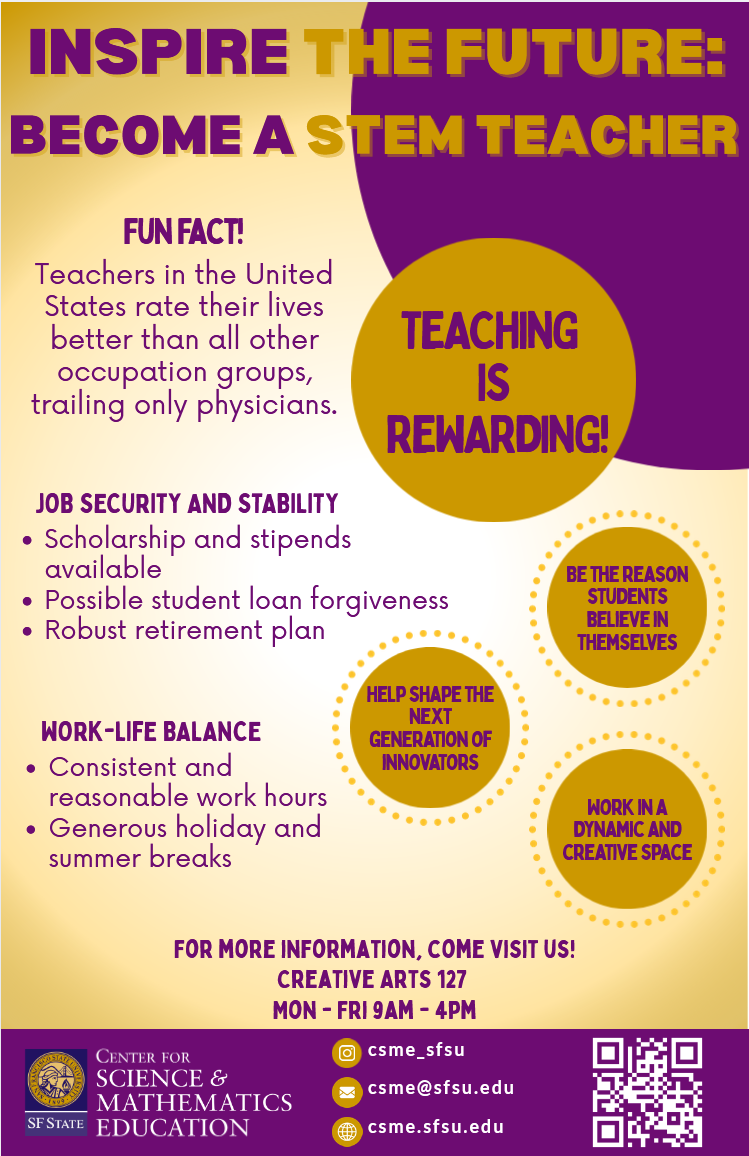 Become a STEM teacher flyer