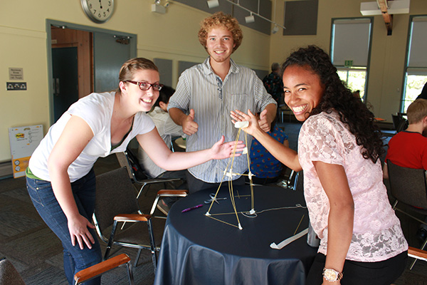 Teacher Fellows students collaborating on a project